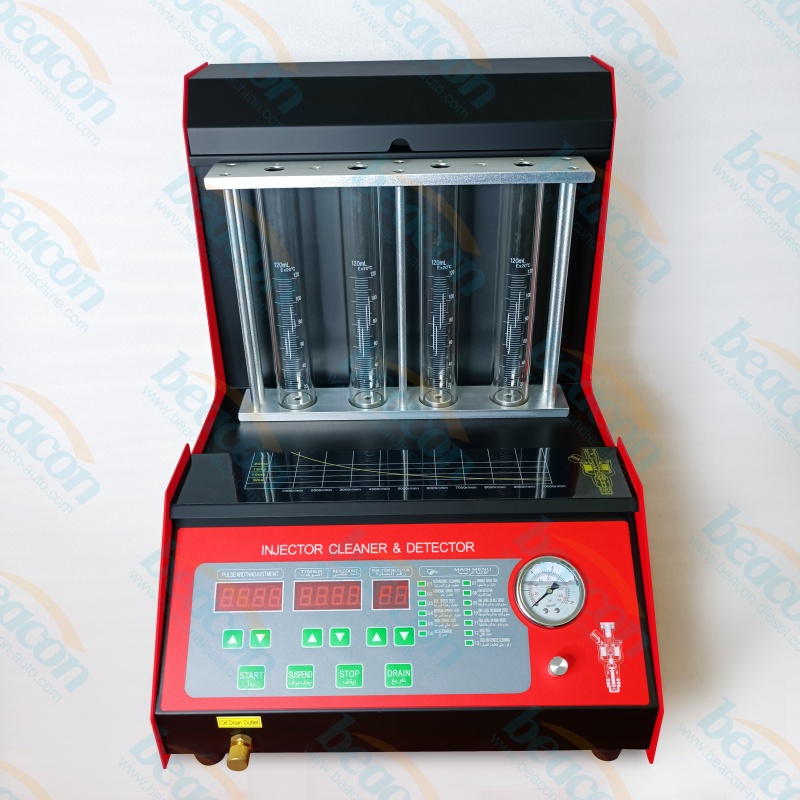 {Professional 4-Cylinder Gasoline Injector Cleaner and Analyzer with Ultrasonic Bath}