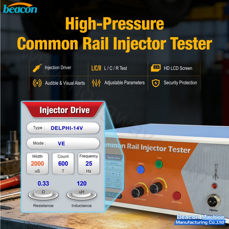 {MultiFunction Diesel Common Rail Injector Tester Electromagnetic Solenoid Fuel Nozzle Diagnostic Driver Repair Tool CR-C V3}
