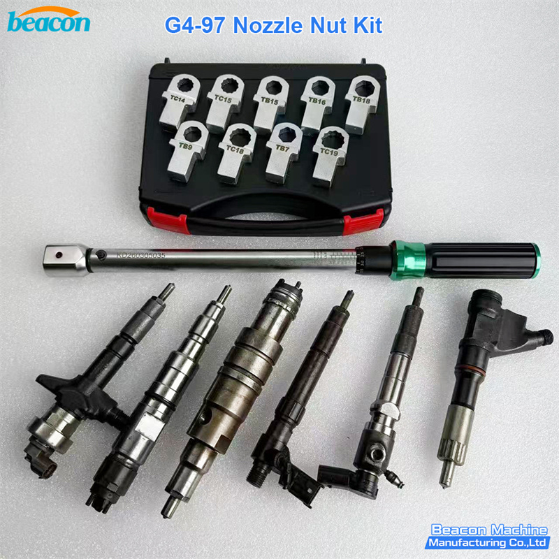 {Diesel Fuel Injector Nozzle Cap Nut Socket Repair Tool Kit Common Rail Injector Clamping Dismantling Wrench Set G4-97}