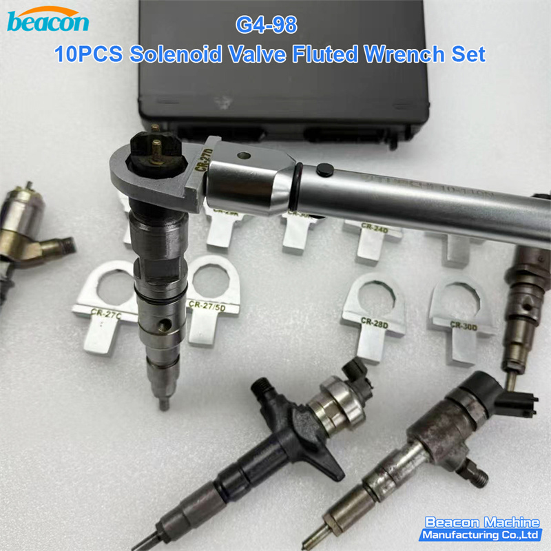 {Diesel Common Rail Injector Solenoid Valve Wrench Socket Tool Kit Fuel Injector Dismantling Repair Wrench Set 10 Pieces G4-98}