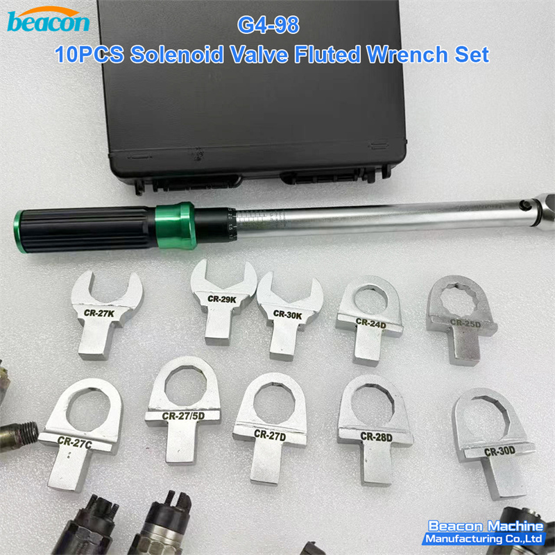 {Diesel Common Rail Injector Solenoid Valve Wrench Socket Tool Kit Fuel Injector Dismantling Repair Wrench Set 10 Pieces G4-98}
