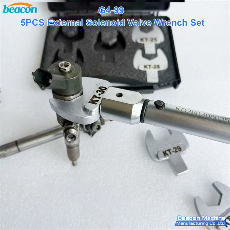 external solenoid valve wrench,diesel injector socket kit,injector repair wrench set