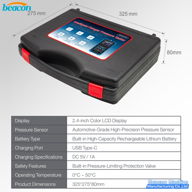 {Diesel Injection Pump Plunger Pressure Tester Gauge Fuel System Smart Digital Pressure Diagnostic Tool RPD300}