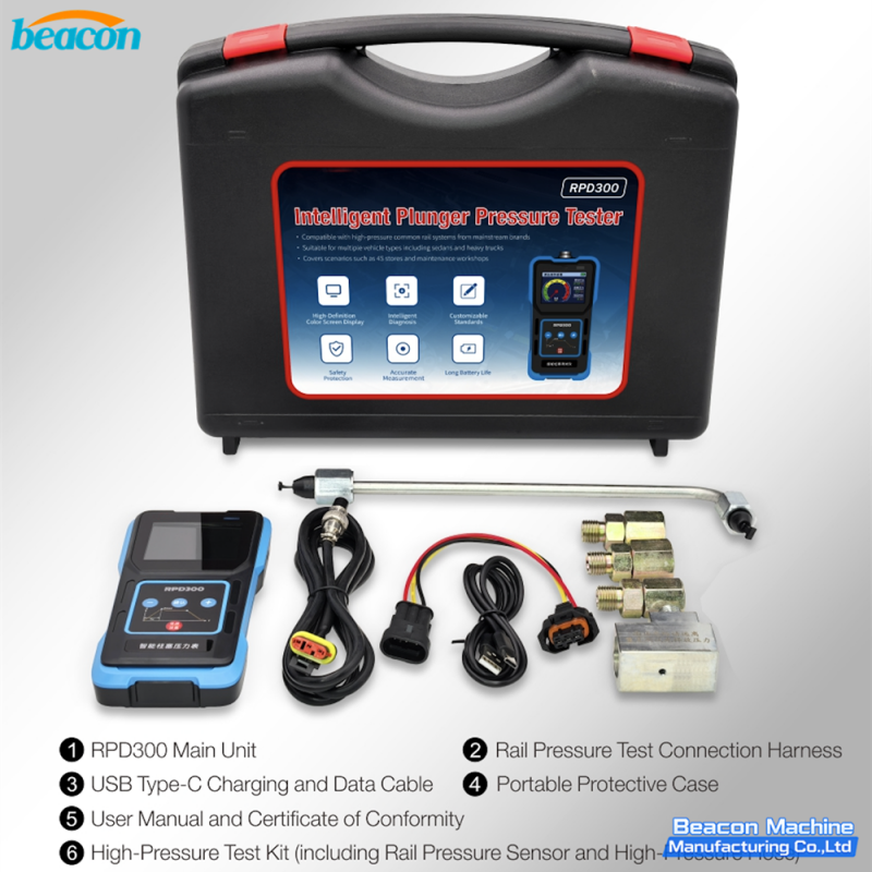 plunger pressure tester,diesel pump pressure gauge,fuel system diagnostic tool