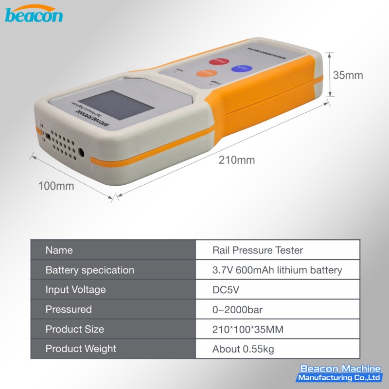 {Digital Common Rail Pressure Tester Diesel Fuel System High Pressure Diagnostic Gauge Simulator Tool RPD200}