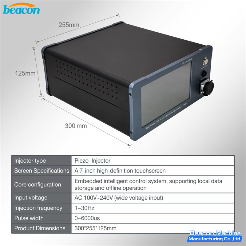 piezo injector tester, common rail injector tester, injector gap tester, injector stroke tester, injector insulation tester, bosch 0445116018 tester, mercedes mp4 piezo tester, diesel piezo injector diagnostic