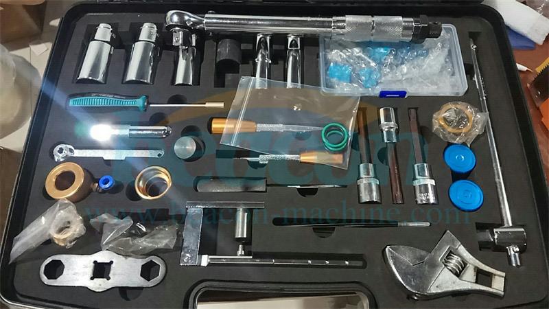 30 piece injector tool kit, common rail injector service tools, injector socket wrench set, solenoid valve tool, nozzle tightening socket, oil seal installer, injector repair kit, common rail disassembly tools