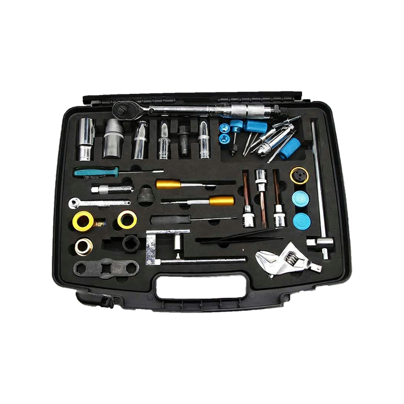 30 piece injector tool kit, common rail injector service tools, injector socket wrench set, solenoid valve tool, nozzle tightening socket, oil seal installer, injector repair kit, common rail disassembly tools