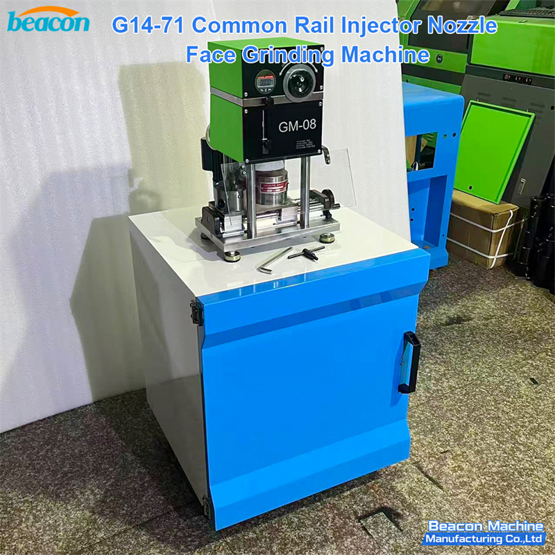 common rail injector grinding machine, nozzle face grinder, G14-71, injector lapping machine, common rail repair tool, diesel injector grinder, solenoid injector face grinding, piezo injector grinding, Bosch Denso Delphi injector service, injector recondition tool